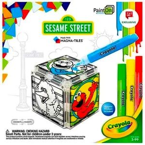 Sesame Street Magna-tiles Crayola 123 Paint On 10 Piece Kit